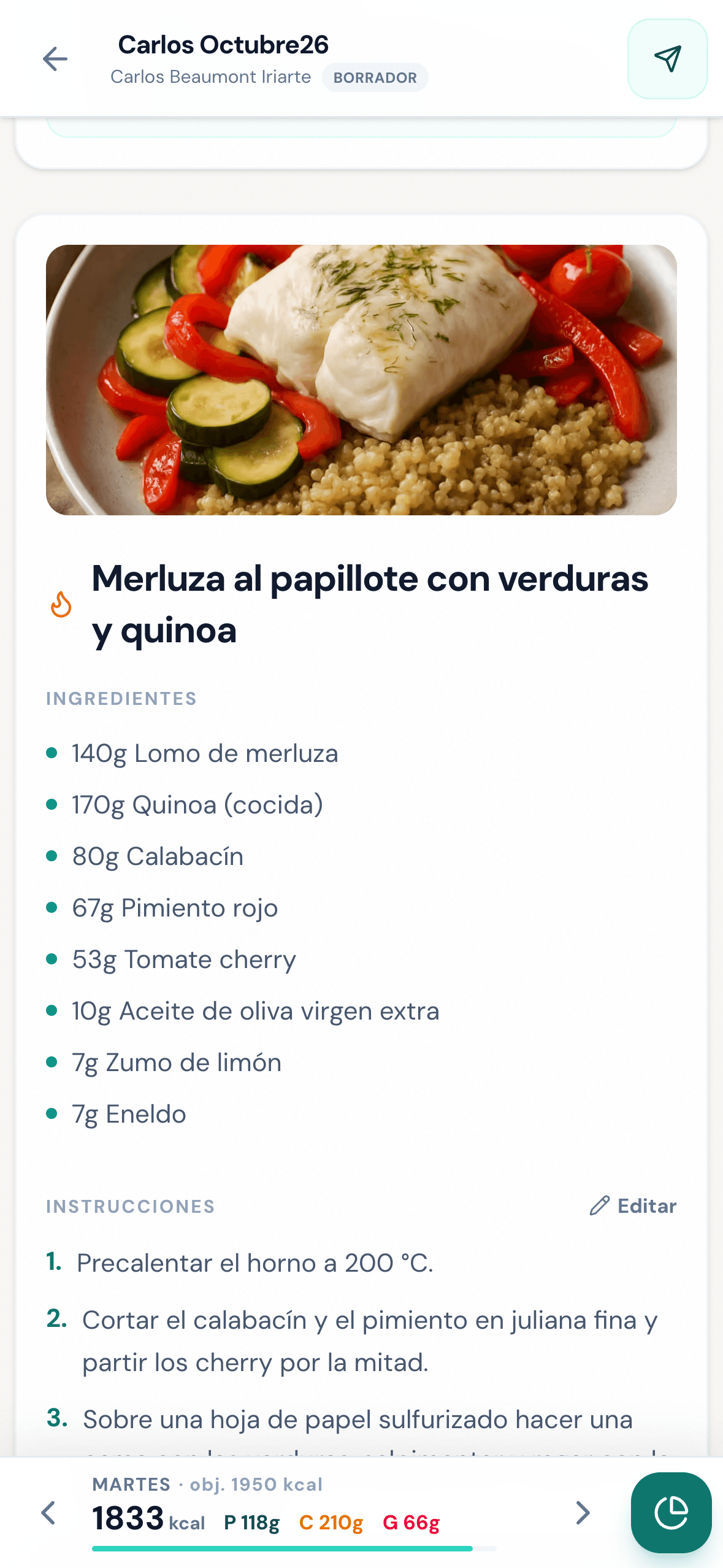 Recetas de la dieta con foto, ingredientes y pasos