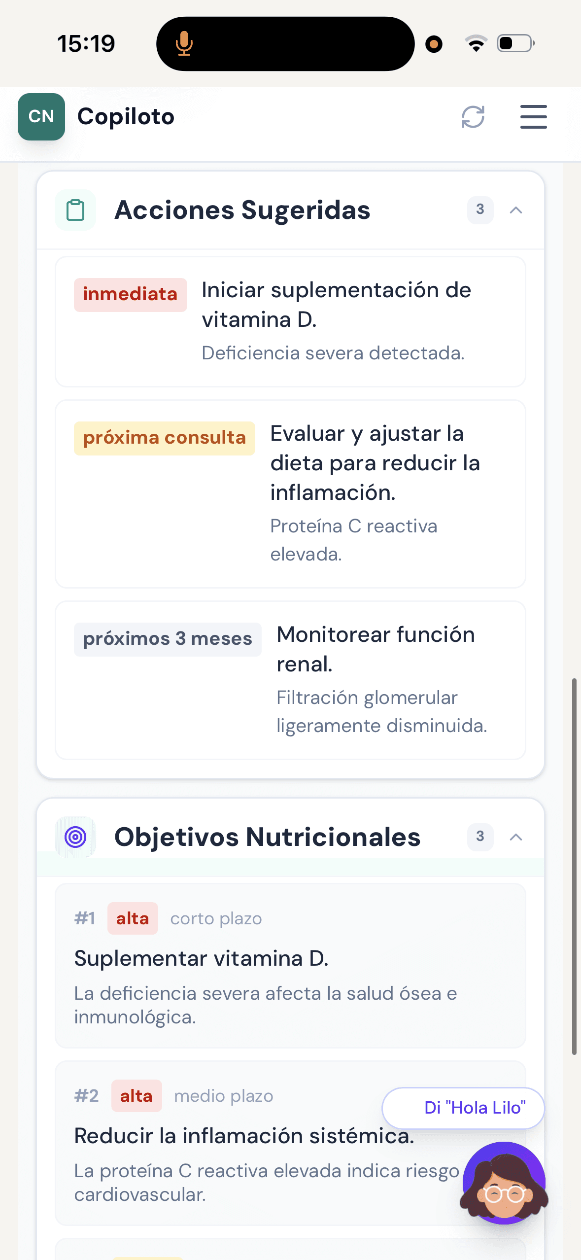 Acciones Sugeridas IA